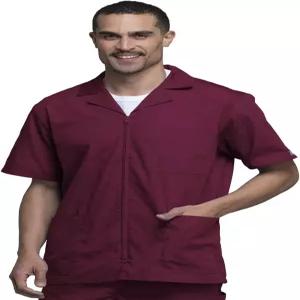 체로키 남성용 집업 재킷 전통적인 핏 라펠 칼라 반소매 4300