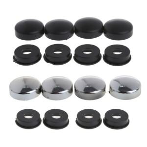 8피스 범용 자동차 트럭 번호판 프레임 고정 나사 너트 캡 태그 잠금 볼트 패스너