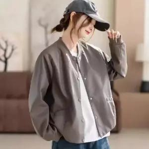 여성 캐주얼 나사 톱 재킷 싱글 레더 가죽 코트 차이나 SPO마켓1