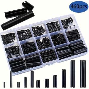 435/460개 망간강 블랙 스프링 원통형 핀  코터 롤러 핀 분류 키트 - 슬롯형