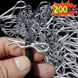 R모양의 헤비 듀티 코터 핀 모듬 키트 재사용 가능 스테인레스 스틸 스프링 고정 와이어 헤어핀 하드웨어