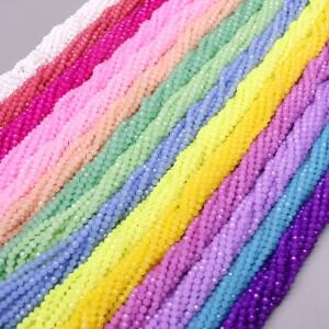 쥬얼리 제작용  스페이서 비즈  젤리 컬러 크리스탈 유리 면 시드  DIY 목걸이  베이킹 2  3  4mm