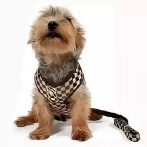 [반려] 리드줄 산책 강아지 외출개줄 브라운 세트 가슴줄