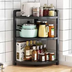 리빙 공간활용 3단 모서리 선반 주방수납장