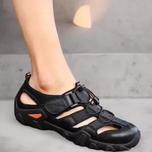 [옷자락]남성 빈티지 아웃도어 스포츠 끈 샌들