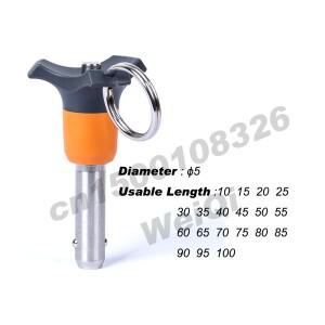 VCN120 볼 락 핀 퀵 릴리즈 푸시 버튼 타입 플라스틱 핸들  셀프 락킹  스테인리스 스틸 라인 어레이