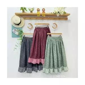 스커트 여성용 가을 트렌디 체크 허리밴딩 A라인 아이템 HT3