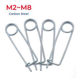 M2~M8 탄소강 브로치형 코터 맥세이프호환핀 스프링 핀 퀵락 잠금장치 농장 잔디 정원 히치용