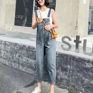 여성 봄 가을 데님 캐주얼 멜빵 청바지 점프수트 바지