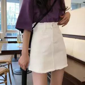 여성 데일리 하이웨스트 A라인 데님 스커트 치마