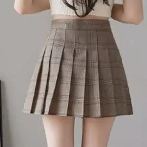 데이트 20대 체크무늬 짧은 허벅지기장 플리츠치마