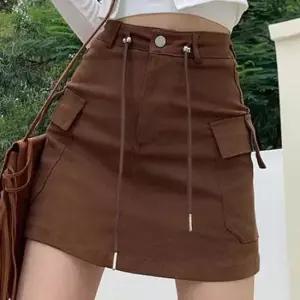 빈티지한 컬러 캐주얼 카고 미니 스커트 여대생 코디