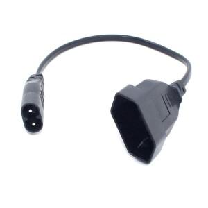 IEC320 C8 남성-유럽 Schoko CEE7/16 콘센트 여성 소켓 PDU UPS 용 전원 연장 케이블 30cm
