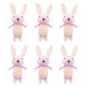 강아지 니트 핑크바니 애착인형 S 6P 반려견 장난감