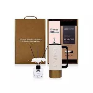 향기좋은 디퓨져120ml+고급 스텐머그컵 선물세트