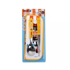 [콩심팥심]브레드이발소 베이직 스푼젓가락케이스 세트 아동식기