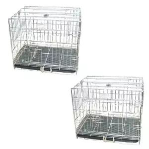 강아지 고급 사각 철장 중형 2P 반려견 배변판 울타리 강아지하우스