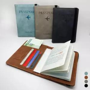 [옷자락]남성 빈티지 여행용 도난방지 여권 케이스 지갑