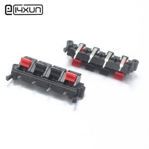 2피스 4 핀 WP 외부 바나나 잭 스피커 앰프 와이어 클립 오디오 소켓 WP4-19 극 LED 스프링 터미널 스위치