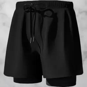 [옷자락]남성 운동 스판 반바지 일체형 반바지