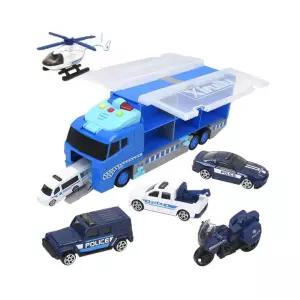 미니카 프릭션 카 h37 카캐리어 트럭 경찰차 후릭션 AY1818C 컨테이너