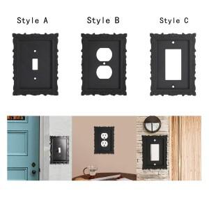 램프 스위치 커버 플레이트 클래식 아트 장식 패널 침실 가정용 욕실 주방 벽