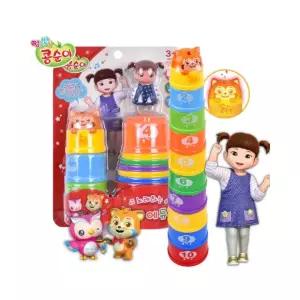 에듀 노래하는 오즈토이 콩순이 인형 블럭 블록 스태킹 ks-1303 h37 스택스 컵쌓기