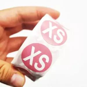 싸이즈스티커 옷 의류 치수 표시용 라벨 스티커 XS