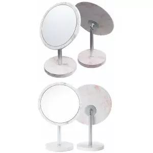 대리석패턴 헤드조절 탁상거울 소형 다용도거울 메이크업거울