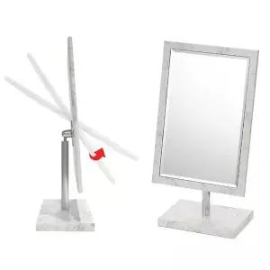 대리석패턴 각도조절 사각 탁상거울 다용도거울 메이크업거울