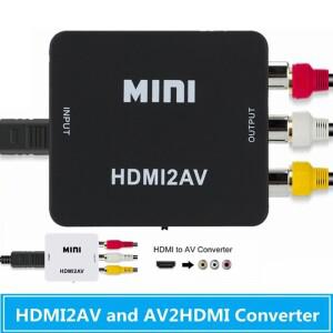 HDMI 호환 AV RCA CVSB L/R 비디오 스케일러 어댑터 HD 1080P 박스 컨버터 to PC HDTV 프로젝터용