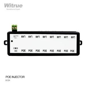 Witrue POE 인젝터 4포트 8 CCTV 네트워크용 분배기 이더넷 IEEE802.3af를 통한 카메라 전원