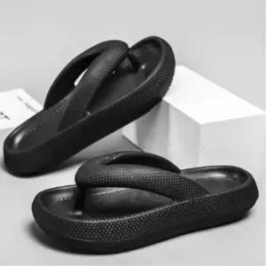 [옷자락]커플용 남녀용 키높이 쿠션 통굽 플리플랍 쪼리