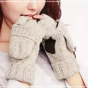 니트장갑 벙어리장갑 기모 손가락장갑 겨울장갑 벙어리장갑오트밀겨울 오픈형 털장갑 반장갑 26W9C3F873