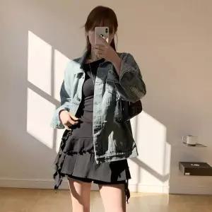 [하프클럽/]여자 FW 박시핏 워싱 SS 트렌디 진 환절기 자켓