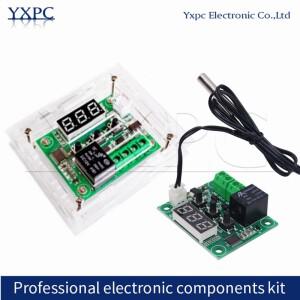 W1209 DC 12V 디지털 온도 조절기 스위치 플레이트 케이스 NTC 센서 LED