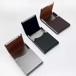 [옷자락]남성용 가죽 명함지갑 스틸 자석 카드케이스