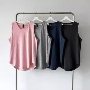 [옷자락]남성 스포티 오버사이즈 무지 나시티