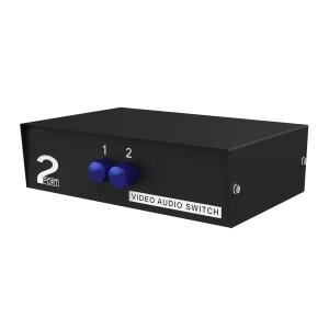 4x1 AV 스위치 4입력 1출력 4포트 케이블 오디오 비디오 스위처 2x1 2입력 컨버터 (플스호환  Wii호환  VCR