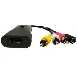 HDMI to RCA  AV 1080P HD CVBs 복합 비디오 오디오 변환기 어댑터는 Fire TV용 PAL/NTSC를 지원합니다.