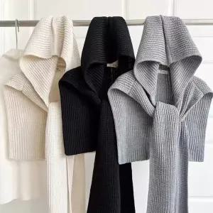 겨울 후드 숄 머플러 니트숄 니트 여성가디건 케이프 스카프