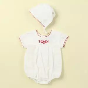 [롯데백화점]타티네쇼콜라 (출산 백일,돌선물)플레르자수슈트SET TTNMBO045W