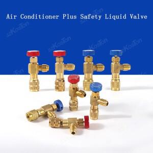 호환 액체 안전 밸브 R410A R22 에어컨 냉매 1/4 어댑터 수리불화물