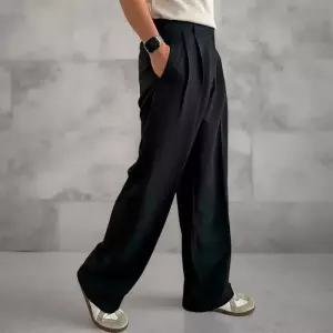 [옷자락]남성 핀턱 와이드 기모 슬랙스 가을 하객룩 빅사이즈