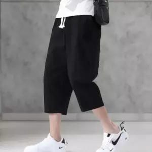 [옷자락]남성 스트리트 스타일 무지컬러 린넨 조거 7부 바지