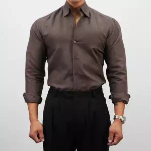 [옷자락]남자 린넨남방 클래식 바이오 카라넥 여름정장 셔츠