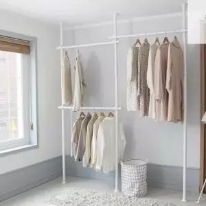 [JED] 자취방 3단 정리 드레스룸 침실 행거 옷 의류 스탠드