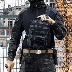 [옷자락]남성 메쉬포켓 방수 사각 슬링백