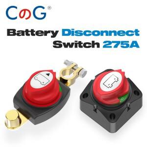 CG 12-48V 자동차 아이솔레이터 분리 로터리 스위치 275A 2 On/Off 해양 배터리 스위치(상단 포스트 포함 O