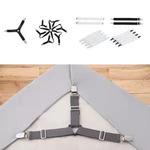 매트리스 고정밴드 밀림방지 조절가능 Y자형 4개입 클립밴드 고정글립 매트리스고정밴드